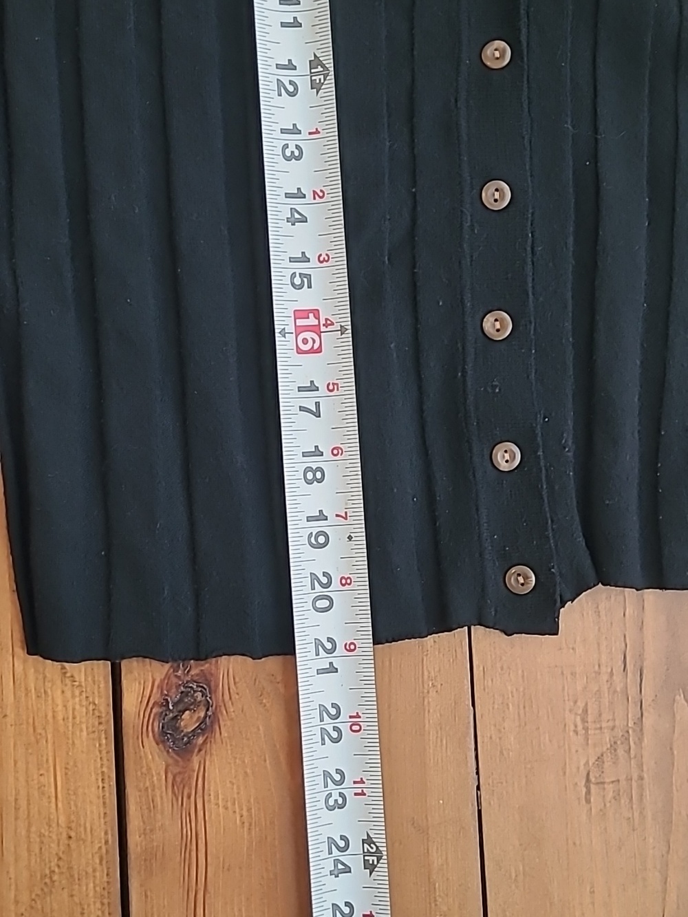 Black Ribbed Lightweight Sweater/Knit Top - Picture 3 of 5